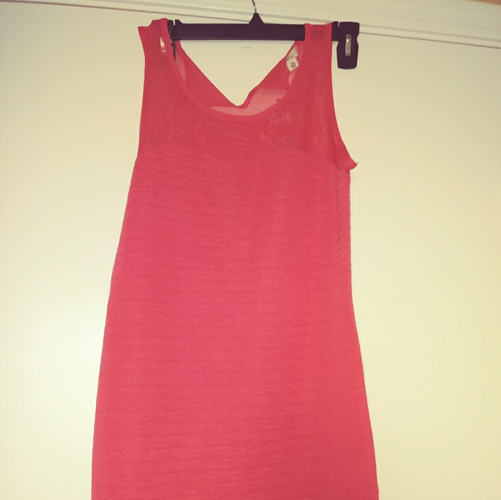 Xais Salmon Fitted dress